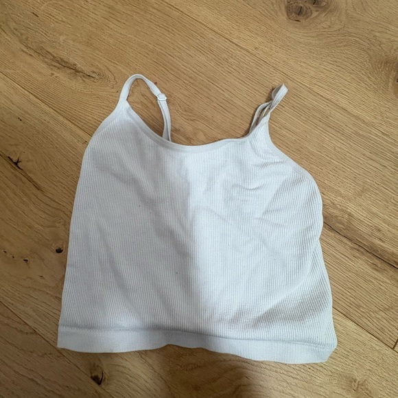 White Ribbed Tank Top - Picture 2 of 2